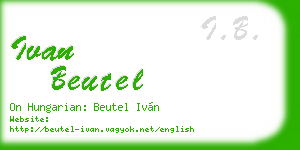ivan beutel business card